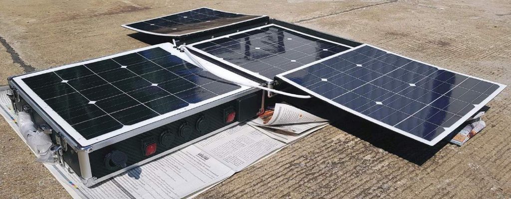 SolarMove มีลักษณะเป็นกล่องสี่เหลี่ยมที่เปิดกางแผงโซลาร์ที่พับไว้ในกล่องได้